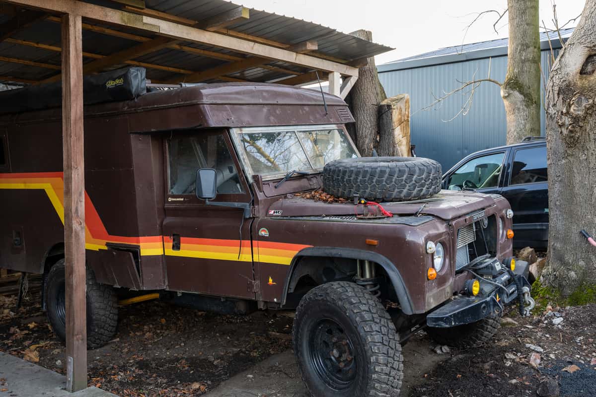 Der Defender mit dem Jannis die Panamericana gefahren ist