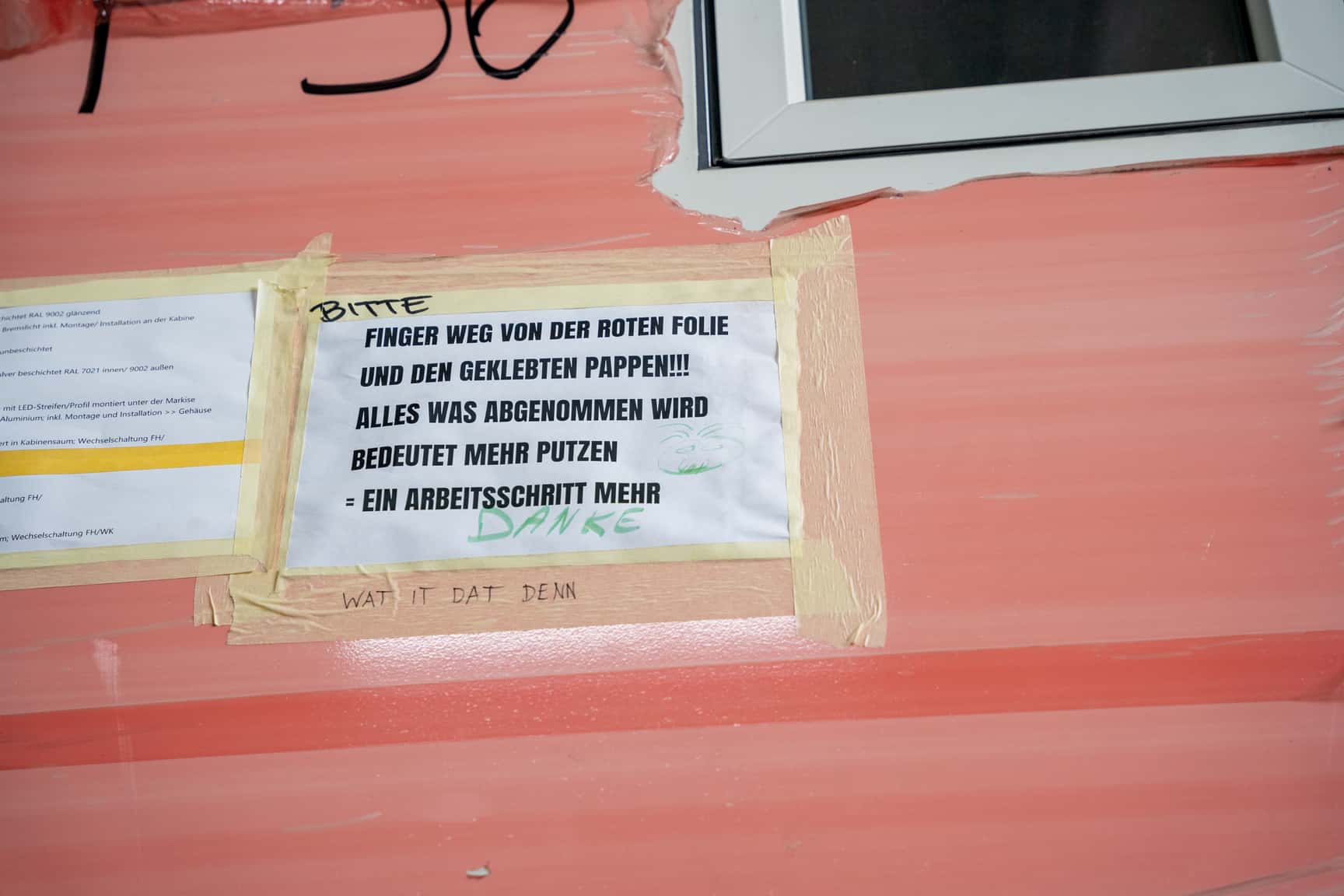 Freundlicher Hinweis an die Mitarbeiter :-)