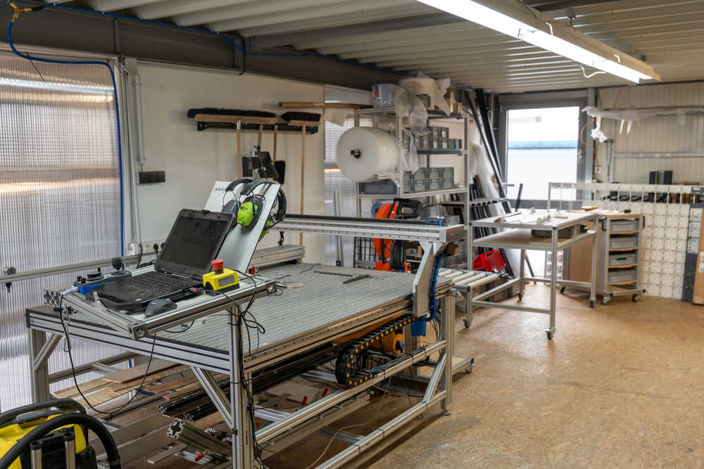 Metallwerkstatt im Obergeschoss der Vanfabruik