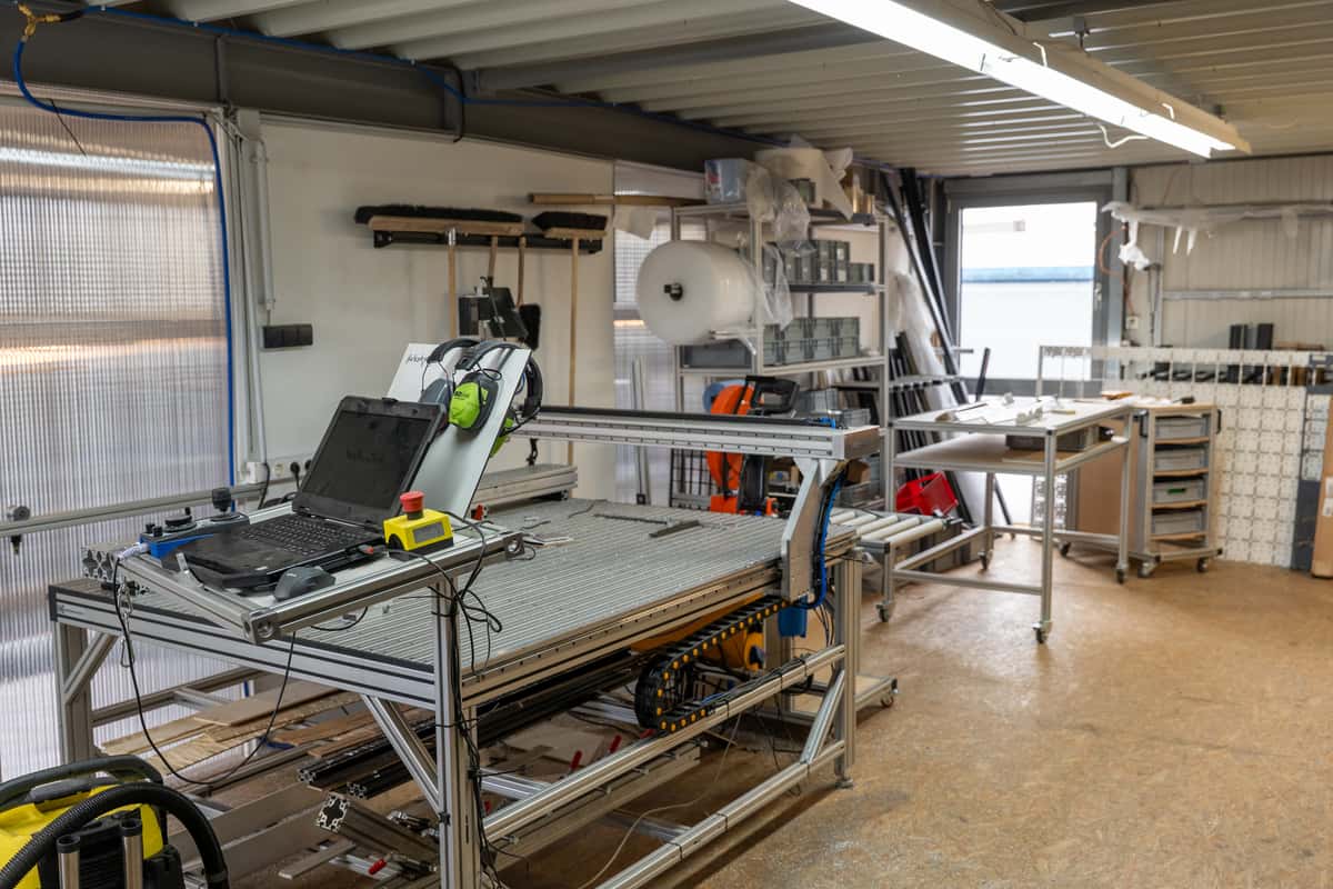 Metallwerkstatt im Obergeschoss der Vanfabruik