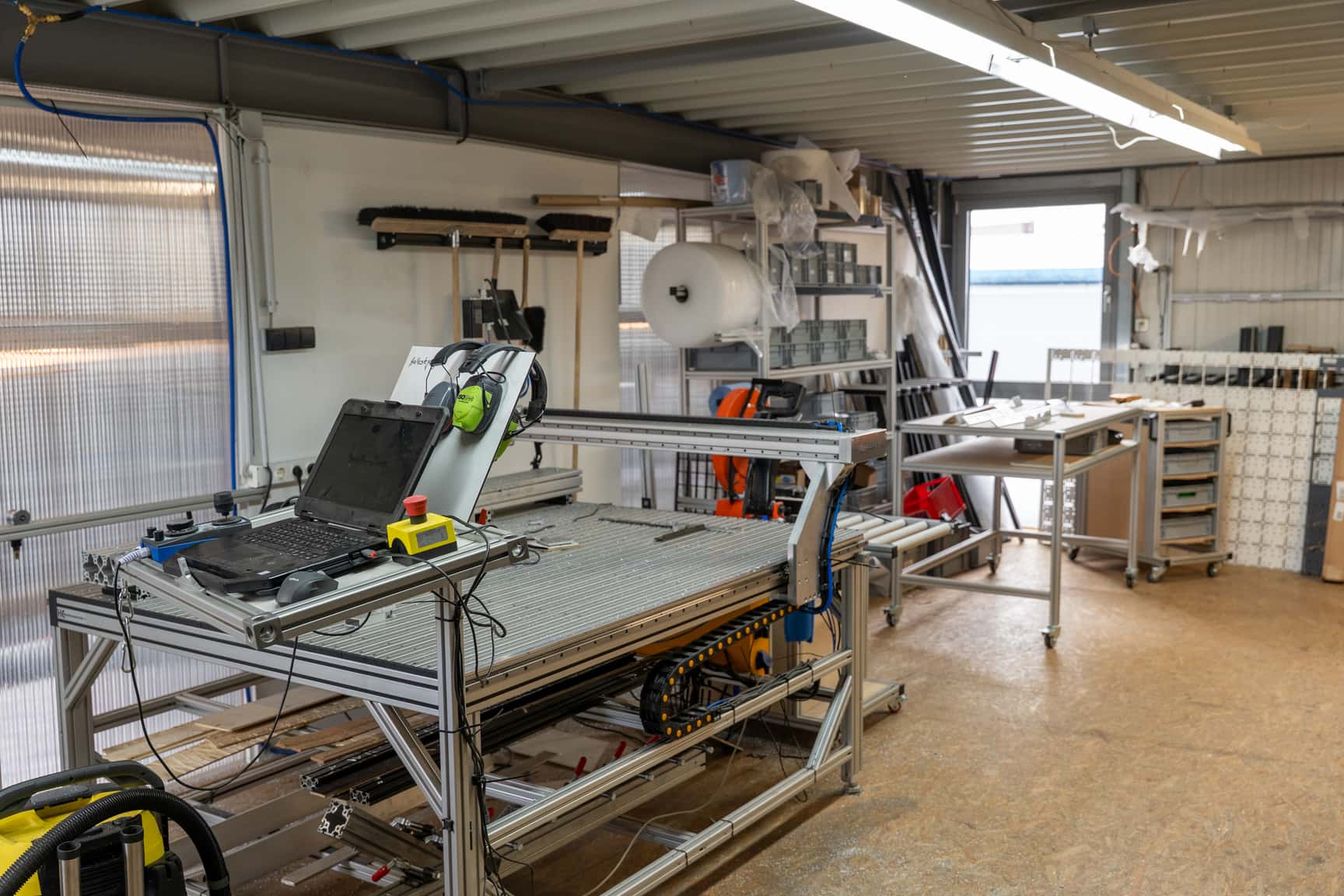 Metallwerkstatt im Obergeschoss der Vanfabruik