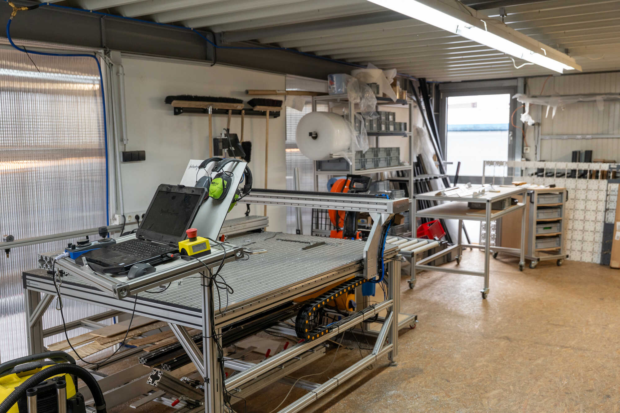 Metallwerkstatt im Obergeschoss der Vanfabruik