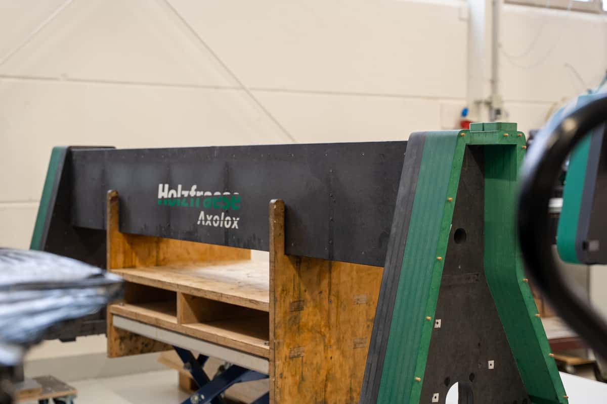 Portal der CNC Holzfräse im Aufbau