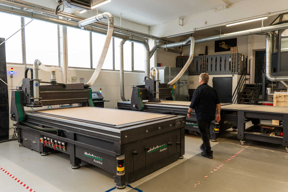 Fertig aufgebaute Holzfräse