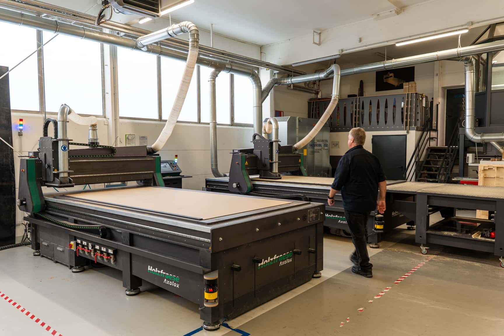 Fertig aufgebaute Holzfräse