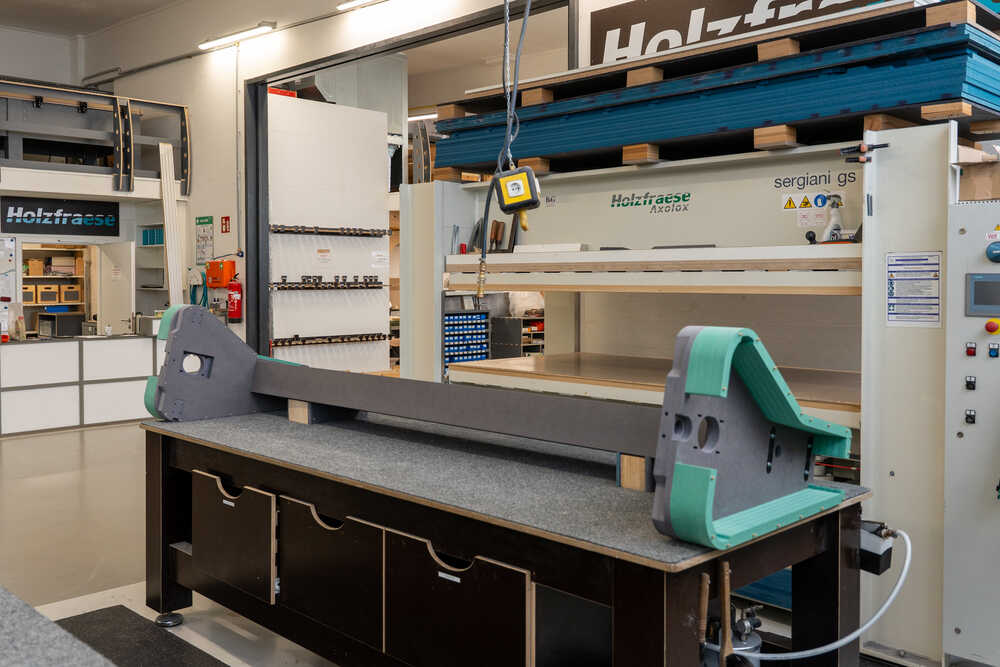 Portal der CNC Holzfräse im Entstehen