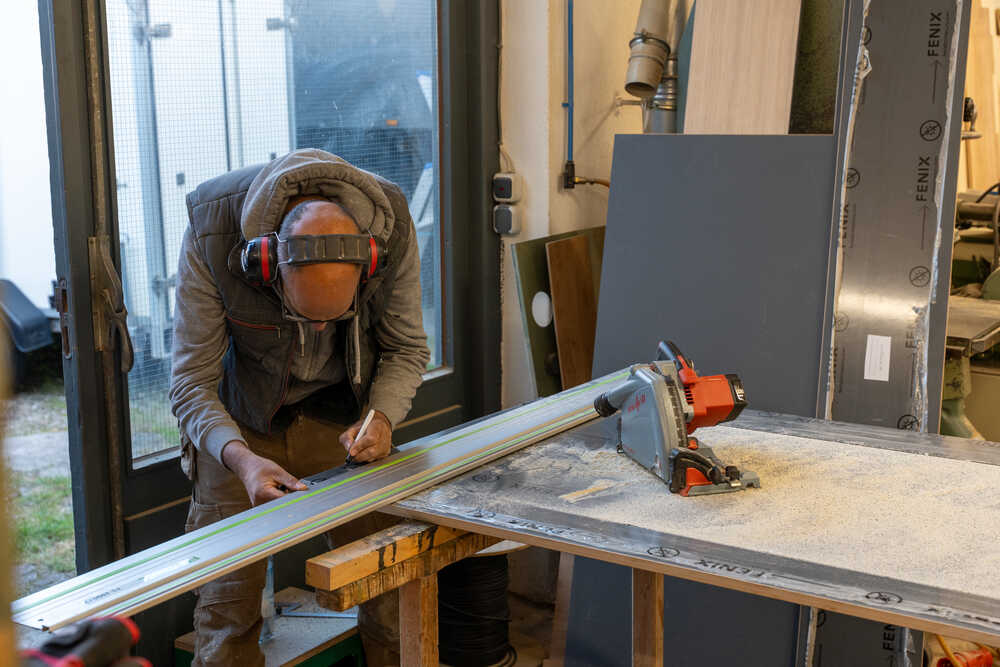 Cord bei der Arbeit an seinem aktuellen Projekt