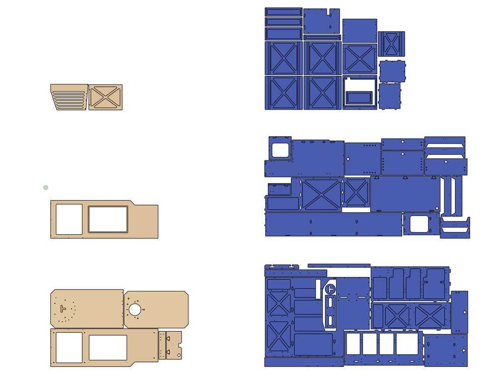 Nesting von Möbelkomponenten für die CNC Fräse