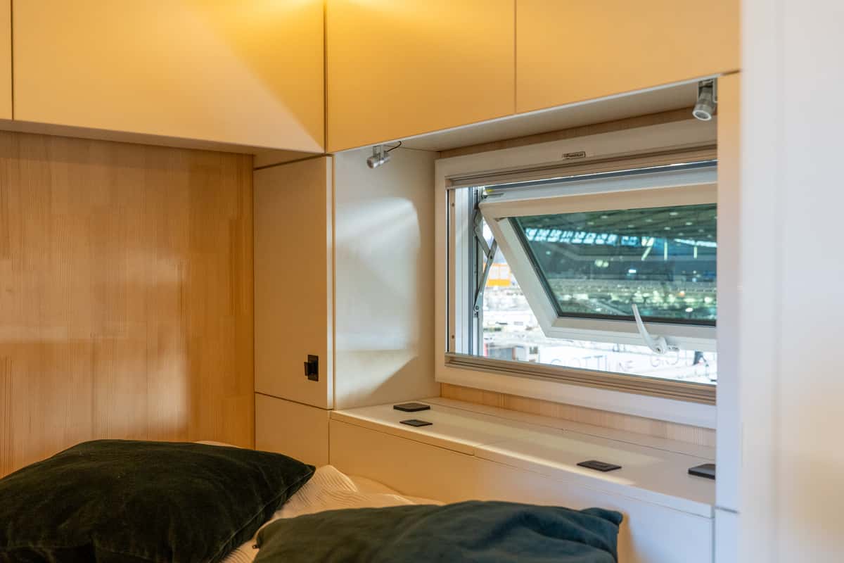 Schlafbereich in der Expeditionskabine von4wheel24