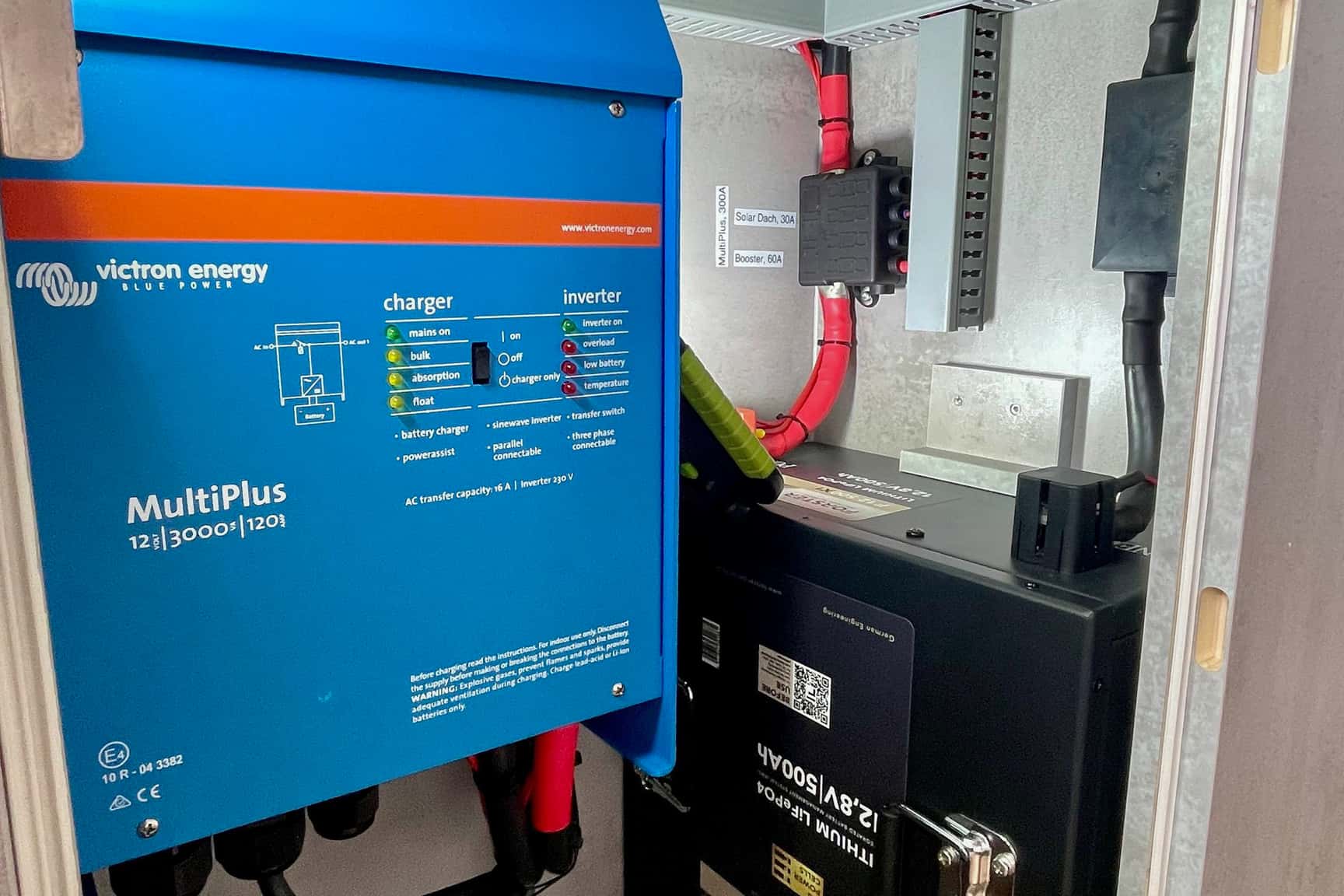 Wechselrichter und Lithiumbatterie in einem Kundenprojekt von Tino Eggert