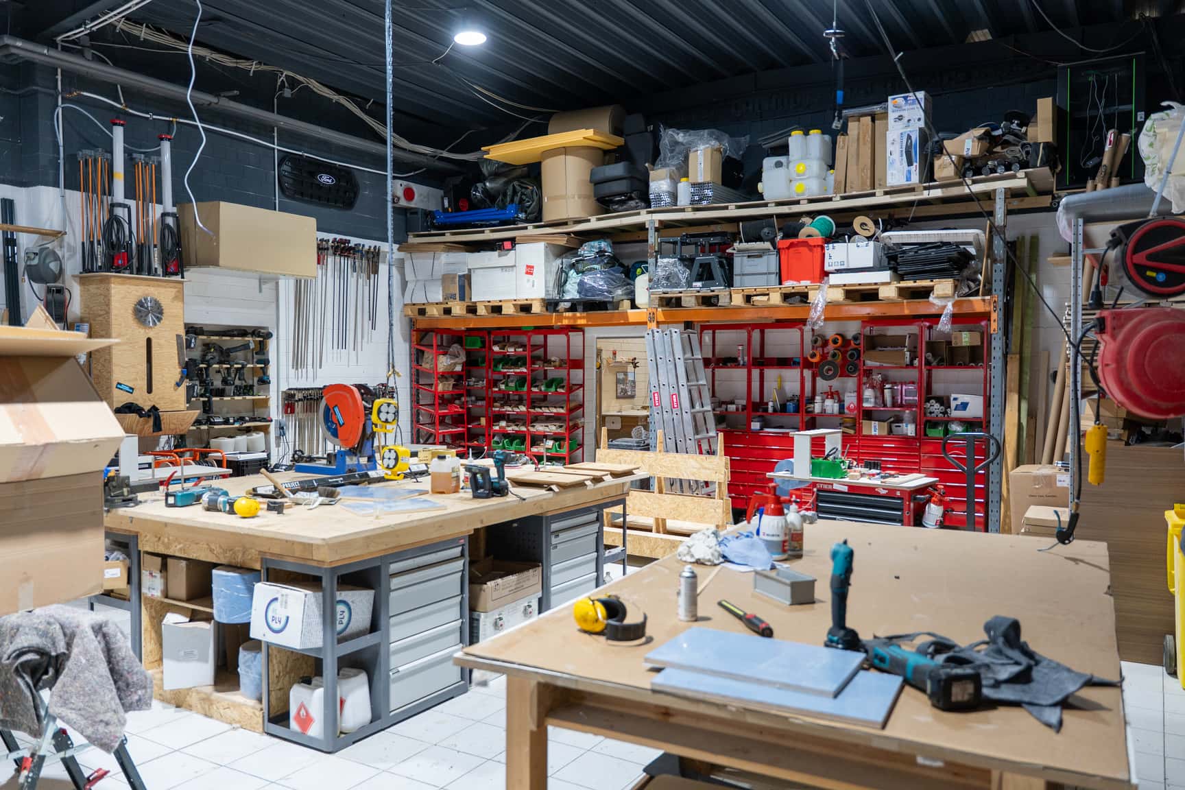 Montageraum in der Werkstatt von Movovan