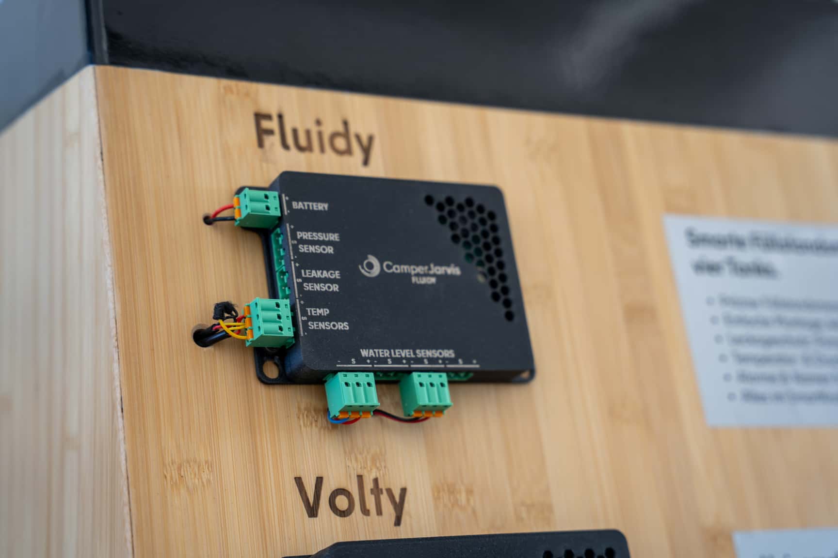 Das Fluidy Modul von Camper Jarvis zur Überwachung der Wasserinstallation