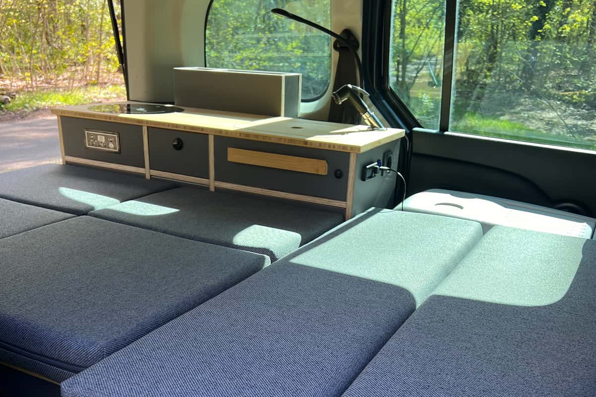 Bettfläche im Minicamper